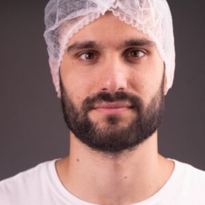 כובע אלבד אקורדיון לבן 18"21" 100 יח' בשקית